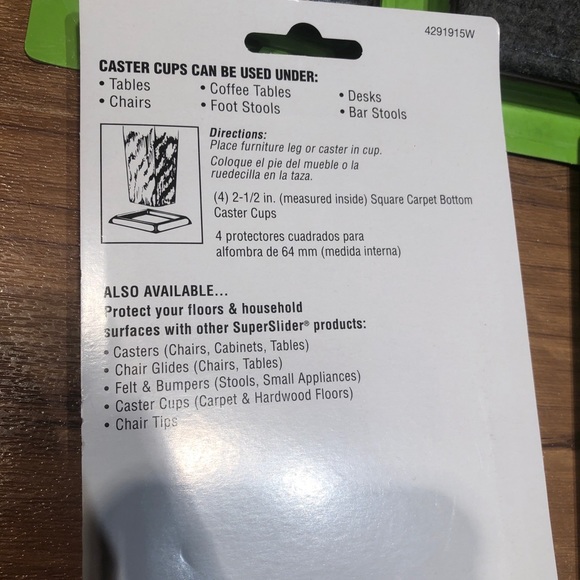 Lot Of 12 Waxman 4 Pieces 2-1/2" / SQUARE CARPET CASTER CUPS Protect Hard floors - Picture 6 of 7